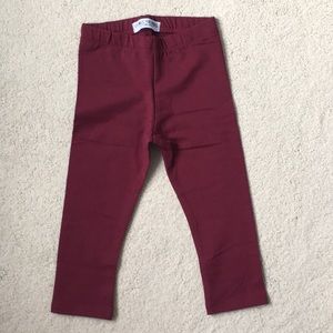 Girls Vivian Fashions Cropped Leggings NWOT 5